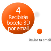 Recibirás por email tu boceto 3D
