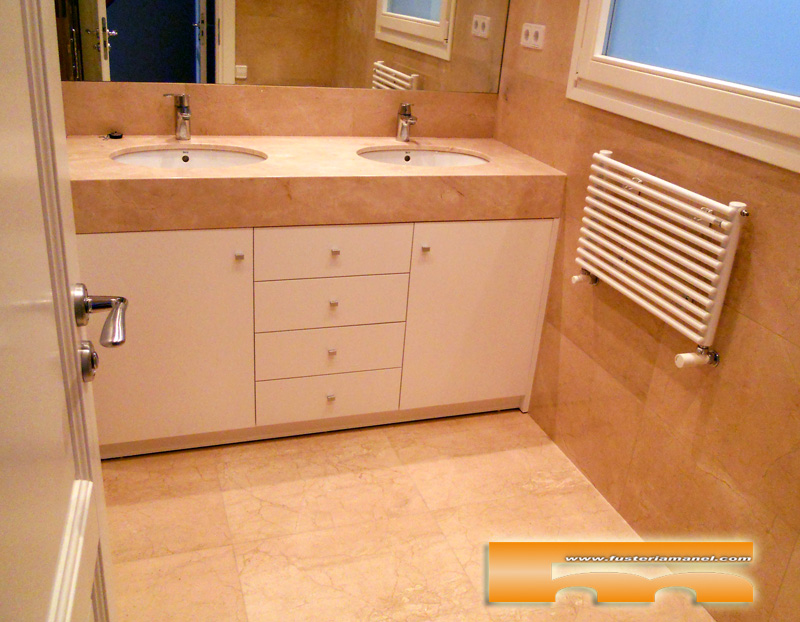 mueble baño a medida lacado barcelona laurent